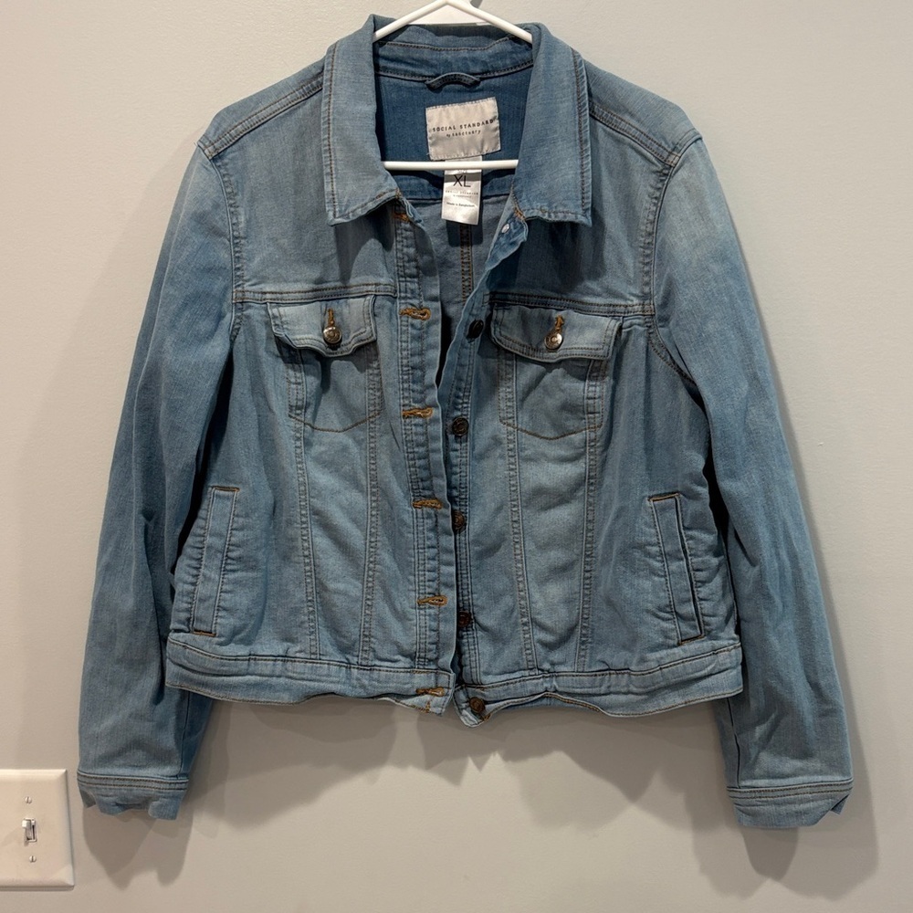 Classic Light Blue Denim Jacket for Women